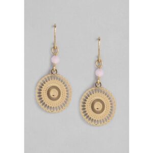 1ix0l accessorize gold toned pink filigree facet circular drop 500x500 0